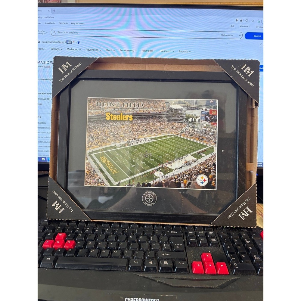 Highland Mint Pittsburgh Steelers NFL Stadium Plaque Commemorative Coin Football